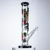 14 Inch Unique Hookahs 18mm Female Joint Glass Bong 5mm Thick With Bowl Water Pipes Straight Tube Oil Dab Rigs