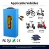 Bateria de lítio de lítio de 48V 20Ah para 750W 1000W 1200W Motor Ebike 18650 Bateria Baterias Recarregáveis ​​Baterias + Carregador