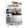 Slushy Commercial Machine 30L Drink Machine Commercial Slushy Maker Ice Slushies pour Supermarchés Cafés Restaurants