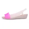 Sandali arcobaleno Jelly Shoes Donna Zeppe Sandali Donna Sandalo Summer Candy Color Peep Toe Bohemia Beach Sweet Slipper Shoes Girl