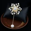 Andra brudgumstillbehör Modtröja Brosch Rose Flower Corsage Camellia Long Needle Pin For Women Shawl Shirt Collar Accessories