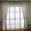 Rideaux brodés de luxe européens Rideaux transparents prêts pour salon Chambre à coucher Écran de fenêtre Cuisine Rideaux en tulle M063 # 4 Y200421