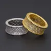 Mens Hip Hop Gold Rings Jewelry New Fashion Gemstone Simulation Diamond Iced Out Rings For Men265W