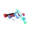 Silicone smoke Pipe trumpet shape portable tobacco cheap glass tube multicolor canned straight pipes