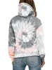 Felpe con cappuccio colorate Felpa con cappuccio da donna stampata Oversize Tie Dye Felpa con cappuccio Streetwear Pullover Primavera Autunno Casual Felpe con cappuccio da donna Top