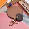 New Style Round Designer Letter High Quality Key Chain Accessories Unisex Key Ring PU Leather Alphabet Pattern Car Keychain Jewelr193D