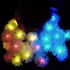 Yiyang Led Snowball String Lights 10m 100 Snow Flakesクリスマスライトホリデーウェディングパーティー装飾照明110V 220V US EU554467