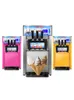 220V desktop elétrico macio máquina de sorvete macio pequeno corpo de aço inoxidável de três cores Certificado CE comercial para cafés, bares, restaurante