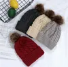 Modèles d'hommes et de femmes du commerce extérieur, de chapeau de twist parent-enfant, de laine de laine imitation tricotant chaude de laine chaude