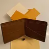 トップ高品質の財布パリの格子縞のスタイルのメンズの財布女性カードバッグハイエンド動物ホルダーコイン財布なし箱