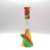 Narguils Silicone Bécher Bong Percolateurs Perc Tuyaux d'eau Perc Shisha Hookah Percolator Tube Ensembles à tube avec bol de verre DAB