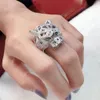 Zestaw w neutralnym wiertle Leopard head ring Trend high-end dobrze się sprzedaje Potężny mechaniczny leopard ring Darmowa wysyłka Materiał miedziany neutra