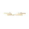 Fashion Double Bar Ear Studs Gold Silver Rose Trois couleurs en option Convient aux hommes et aux femmes