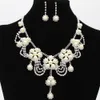 Hot Sale Bridal Jewelry 3 Pcs Necklace Earrings Crystal Pearls Accessories Claw Chain Diamond In Stock Fast Shipping High Quality