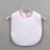 Sublimering Blank Baby BIB DIY Termisk överföring Baby Burp Cloths Vattentät Bib Kid Produkt 5 färger M3147 370 K2