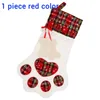 Bas de Noël Décor de sac de cadeau pour le nouvel an 2020 Plaid Christmas Cadeau cadeau Sacs Pet Socking Chaussettes Arbre de Noël Suspendre pendant1