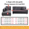 Sofa Cover voor Woonkamer Stretch Gedrukt Slipcover L Vorm Hoek S Funda Sofa Elastische Couch 1/2/3 / 4-SEAT 220302