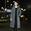 Chaqueta larga con capucha de invierno para mujer talla grande 5XL 6XL abrigo acolchado de algodón para mujer Parka Parkas Outwear femenino Camperas cálidas 201026