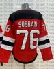 Mans 2022 Alternate Hóquei preto 13 Nico Hischier Jersey 86 Jack Hughes 7 Dougie Hamilton 30 Martin Brodeur 76 PK Subbanh 18 Dawson Mercer Reverse Retro Vermelho Vermelho