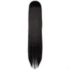 Parrucca nera 100 cm/40 pollici fibra sintetica resistente al calore lungo costume di carnevale di Halloween Cos-play capelli lisci da donna