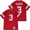Heritage Hall 3 Barry Sanders High School Football Jersey Men Breattable Pure Cotton Team Color Red Brodery and Sying Good Quality