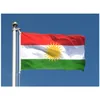 Kurdistan Flags Country National Bands 3039x5039ft 100D poliester vivido colore di alta qualità con due gamme di ottone7314561