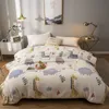 Cartoon Floral Fleece Decke Winter Flanell Dicke Tagesdecken Nordic Paar Bett Quilt Bettlaken Erwachsene Kinder TV Bettdecke 201130