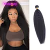 Yaki One Bundle Extensions de Cheveux Humains Brésiliens Kinky Straight 1 pièce Double Trames Cheveux Vierges Indiens Yirubeauty Produits Péruviens