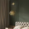 Nordic Minimalistyczna lampa ścienna LED Nowoczesna salon sypialnia sypialnia Światła nocne studiuj przejście Łazienka Światła sztuka okrągłe szklane lampy ścienne