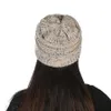 ウィンタービーニー25色の女性ニット帽子暖かいバギーストレッチニットチャンキーケーブルビーニースキーキャップ