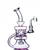 Purple Glass Bong pipas de vidrio para fumar cuarzo banger reciclador plataformas petroleras quemador de aceite de vidrio tubería bongs de agua plataformas embriagadoras función de narguiles