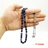 Blau leuchtender Tasbih muslimischer Harz-Rosenkranz Alles ist neu Misbaha Eid Ramadan Geschenk islamische Masbaha 33 Gebetsperlen Armband Y2007312r