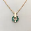 Кольцо с бриллиантом, модное ожерелье из натурального малахита с буквенным кулоном, женские ювелирные изделия, пара Gift244G