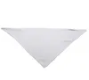 10pcs Bandanas Sublimation Blank White Dog Apparel DIY Polyester Pet Dogs Triangle Neck Scarf heat transfer Printing