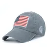 Baseball Cap Washed Cloth Sun Hat Denim US Flag Broderi Män och Kvinnor Cap Snapback Hat