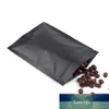 Bags 50pcs Matte Black White Heat Sealable Plastic Flat Mouth Packaging Bag Smell Proof Aluminum Foil Mylar