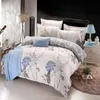 مجموعات الفراش أغطية السرير لحاف الفاخرة 3d المعزي مجموعة غطاء لحاف + بياضات السرير + سادات سرير ملابس زهرة لحاف لغرفة النوم