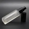 10mlフロストガラス香水スプレーボトルアトマイザー補充可能な空の香水ボトル黒スプレーキャップホットセールアマゾン