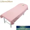 Solid Beauty Massage Table Bed Flat Sheet 100% Polyester Massage Sheet for SPA Treatment Bed Cover with Round Breath Hole Sheet