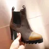 Moda sobre a cor do joelho que combina com a cabeça redonda das mulheres longas botas femininas martin casual selvagem de couro não-deslizamento mulheres botas cowboy HM011 19