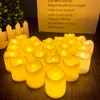 12/24pc alevsiz Led Çay Işıkları Elektrikli Tealight sahte mumlar pille çalıştırılan titreme Led Mum Tatil Düğün Partisi