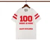 Realfine T-shirts 5A 616036 T-shirt en jersey de coton avec impression miroir pour hommes T-shirts Polos Femmes Taille S-XXL