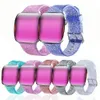 Bracelets intelligents pour Apple Watch 38mm 42mm Bracelet de remplacement en Silicone à paillettes brillantes transparentes avec connecteur pour iWatch