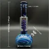 10.6 inch Glass Water Bong Recycler Hookah Smoking Pipe Shisha Beaker with 14mm Male Bowl Curve Perc