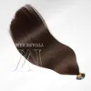 VMAE Extensions de cheveux humains brésiliens indiens péruviens #2 de couleur marron le plus foncé de 10 à 26 pouces à pointe plate