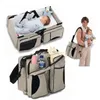 Baby Folding Bed Mummy Bag Travel Portable Maternal Barnpaket Multifunktion Stora Kapacitet Mamma Bag Out Crib Dutble Bed LJ201013