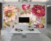3D-Tapete für Wände, luxuriöse schöne Blumen-3D-Tapete, erstklassige stimmungsvolle Innendekorationstapete