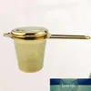 Stainless Steel Gold Tea Strainer Folding Foldable Tea Infuser Basket for Teapot Cup Teaware Wholesale SN1243