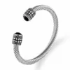 Braided Open Bangle for Men Women Stackable Bangles Classic Stainless Steel Jewelry Vintage Adjustable Bracelets