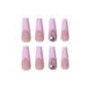 24 stks nep nagels set met ontwerpen valse kist kunstmatige tips druk op nagel voor acryl nail art gereedschap lijm8920081